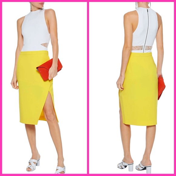 Alice + Olivia Makeda Cut Out Sleeveless Lace Off White Bodysuit Top - Picture 12 of 16